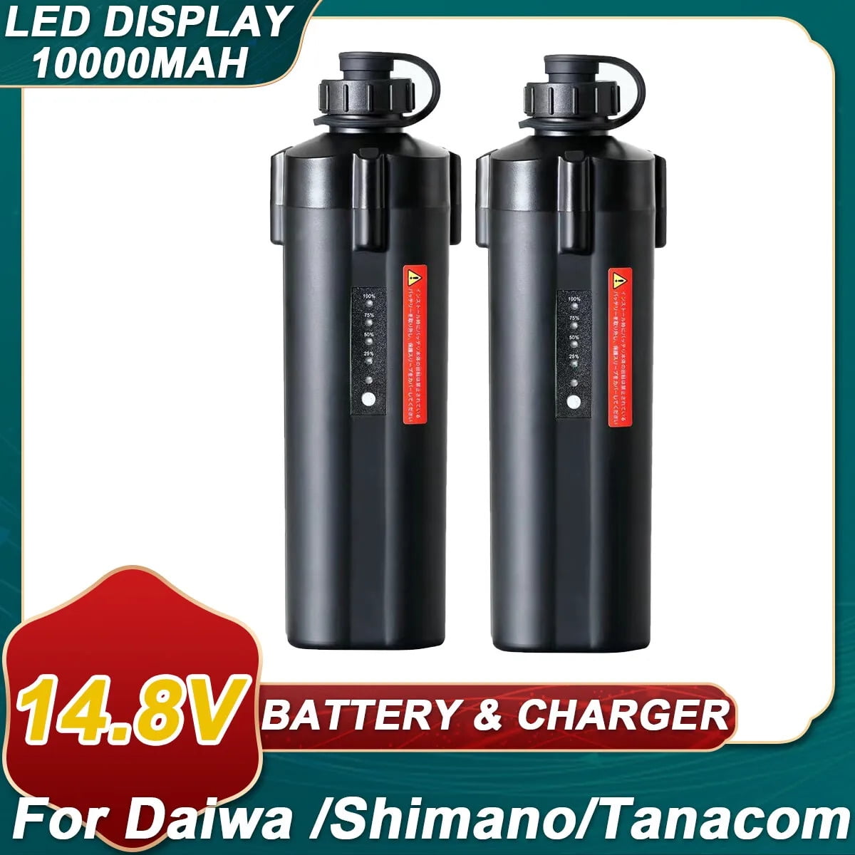 DL-10000 14.8V 10Ah 10000mAh 148Wh Li-ion 21700 Celdas Carrete de Pesca ...