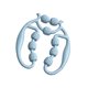 thumbnail image 1 of Fascia Muscle Hand Roller Herramienta De Masaje Nueve Ruedas Robusto De Mano Para Muslo Becerro Azul Claro, 1 of 5