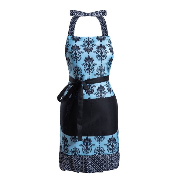 Delantal Alex Virtue Vintage con Estampado Floral y Bolsillo