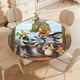 thumbnail image 4 of ¡Viva el Rey Julien!-theme Fitted Round Tablecloths Elastic Edged Table Covers Waterproof Table Cloth for Kitchen Holiday Party Tables Decor 120cm, 4 of 6