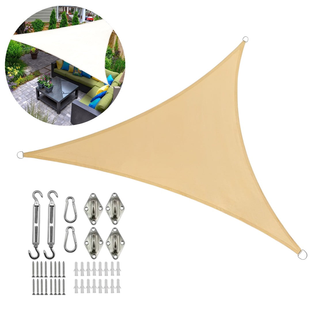 Genérico - Kit De Instalacion Anclaje + Toldo Vela Sombra Lona 5x5x5