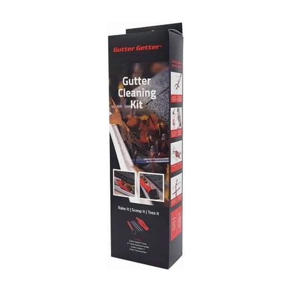 Kit de limpieza de canaletas Gutter Getter con agarrador de canaletas