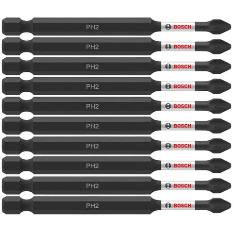Brocas Eléctricas Para Atornillar Bosch Itph235B Phillips #2, Paquete De 10