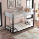 thumbnail image 1 of Metal Twin over Twin Bunk Bed with Vent Board/ Heavy-duty Sturdy Metal/ Noise Reduced/ Safety Guardrail/ CPC Certified, 1 of 3