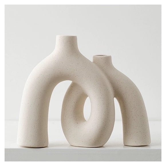 Set de jarrones decorativos Jonronboci Hug Donut de estilo nórdico moderno