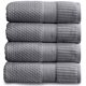 thumbnail image 1 of NY Loft Juego de 4 Toallas de Baño 100% Algodón | Gris | Oeko‑TEX | Secado Rápido, 1 of 9