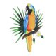 thumbnail image 3 of Parrot Metal Wall Art Decors Jardín Esculturas Colgantes Multicolor 26cmx28cm, 3 of 3