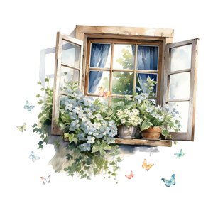 Bothyi - Pegatinas De Pared Para Ventana Falsa, Póster Decorativo Extraíble Para Oficina, Dormitorio Y Baño