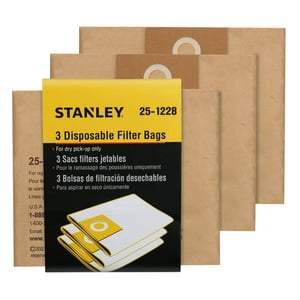 Bolsa De Filtro Desechable Para Aspiradora Húmeda Y Seca Stanley, Paquete De 3