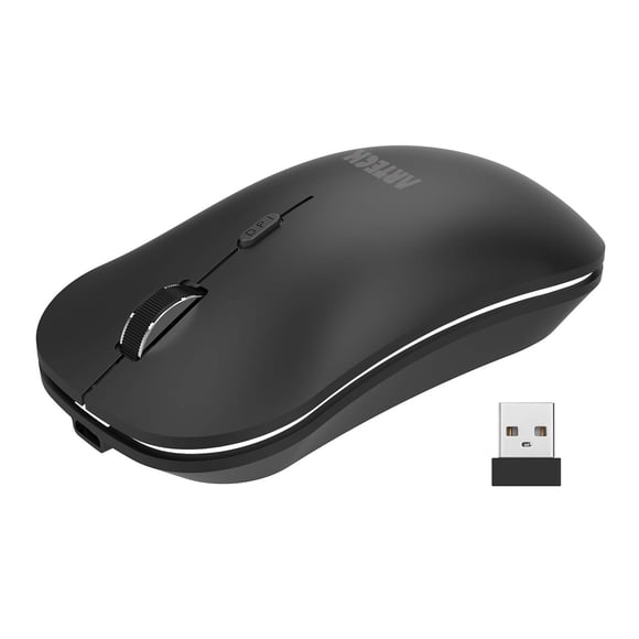 Mouse inalámbrico Arteck MW162 ergonómico, silencioso y recargable
