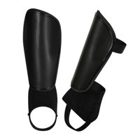 Ioensy - Espinilleras De Fútbol, Dispositivos De Protección Para Rodillas, Suaves Para Correr, Fútbol, Adolescentes, Negro, S