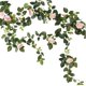thumbnail image 2 of Enredaderas De Rosas Artificiales, Enredaderas De Rosas Para Decoraciones De Baby Shower, Rosa Claro, 2 of 5