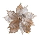 thumbnail image 1 of Adorno de de flores artificiales de Poinsettia de Navidad con tallo, flor de Navidad simulada para decoración de vacaciones de boda de año Nuevo champán, 1 of 5