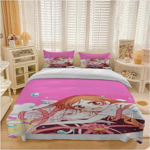 3pcs Dream Girl Bond Pattern Bedding Set Soft and Comfortable Bedding Set Suitable for All Seasons Ideal for Home Bedrooms and Guest Rooms