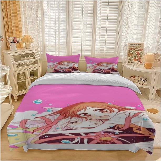 3pcs Dream Girl Bond Pattern Bedding Set Soft and Comfortable Bedding Set Suitable for All Seasons Ideal for Home Bedrooms and Guest Rooms