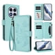 thumbnail image 1 of Funda Cartera Mariposa para [Xiaomi Redmi Note 14 Pro 4G] con Soporte y Cremallera Verde menta, 1 of 6