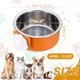 thumbnail image 2 of Uxcell Cuenco para Jaula de Perro, Comedero de Agua y Comida Antivuelco de Acero Inoxidable Desmontable para Jaula de Mascotas (Redondo, Naranja, 13.2oz), Destinado para Cachorros/Gato/Conejo/Pájaro, 2 of 7