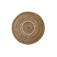 Genérico - Alfombra Redonda Yute 100 Cm Para Decoración Living Y Exteriores