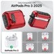 thumbnail image 2 of Funda Protectora Rojo para AirPods Pro 3 MoKo con MagSafe, 2 of 8