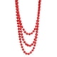 thumbnail image 1 of Elegante Mujer Dama Largo Rojo Perlas De Vidrio Suéter Collar Con Cuentas Collar, 1 of 3