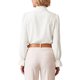 thumbnail image 3 of INSPIRE CHIC Blusa de Mujer con Volantes al Frente, Mangas Largas Abullonadas, Cuello Simulado, Ajuste Regular, Pequeña, Albaricoque, 3 of 5