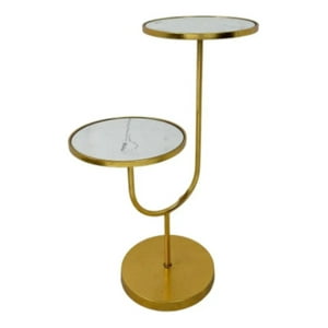 Genérico - Mesa Auxiliar Decorativa Marc Nogal Glamuroso Hogar Lau