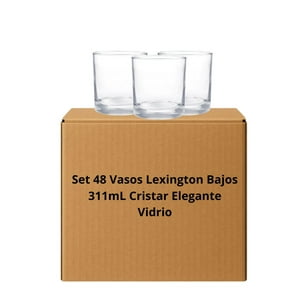 Set 48 Vasos Lexington Bajos 311Ml Cristar Elegante Vidrio