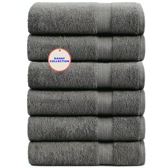 Juego de toallas KAHAF COLLECTION 61 × 122 cm (6 unidades) Gris claro