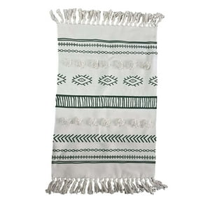 Tengfei - Alfombra Estampada 60X90 Con Tufting Lineas Verdes