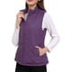 thumbnail image 4 of INSPIRE CHIC Chalecos de Abrigo para Mujer Cuello Alto Chaleco Acolchado con Cremallera Púrpura S, 4 of 7