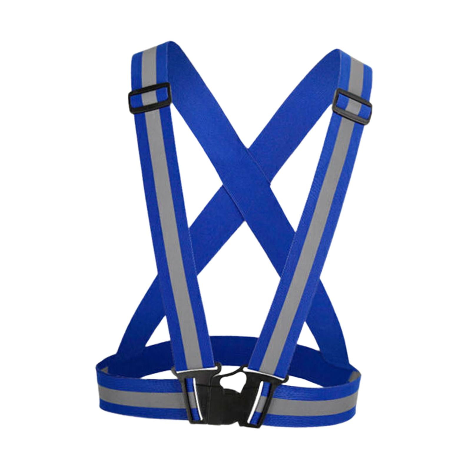 Ioensy - Chaleco De Seguridad Ropa De Seguridad Reflector Tirantes Ligeros Cinturón Reflectante Azul