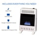 thumbnail image 5 of Calentador espacial de gas propano sin ventilación Blue Flame de 10000 BTU, 5 of 9