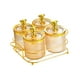 thumbnail image 3 of Plato De Frutas Secas Dividido En Oro, Estilo Nórdico Moderno Para Nueces, Cocina De Boda Con Soporte, 3 of 3