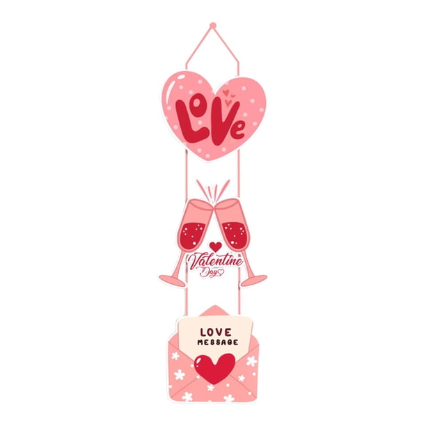 Pancarta De Puerta Con Forma De Corazón Para El Día De San Valentín, Manualidades Para Suministros De Fiesta, Aniversario En El Hogar