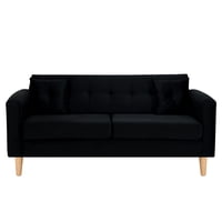 Bodevir - Sofa New Retro 3C Felpa 05 Negro