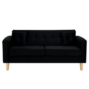 Bodevir - Sofa New Retro 3C Felpa 05 Negro