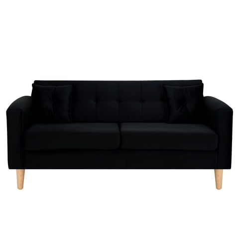 Bodevir - Sofa New Retro 3C Felpa 05 Negro