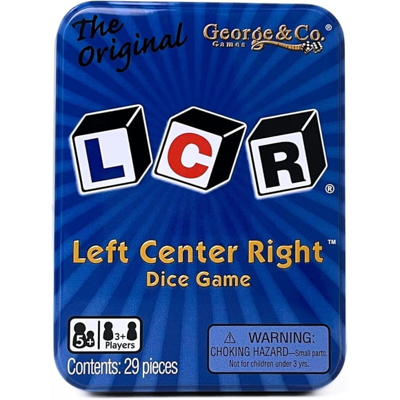 Juego de Dados LCR George Co Lata Azul 3 Jugadores