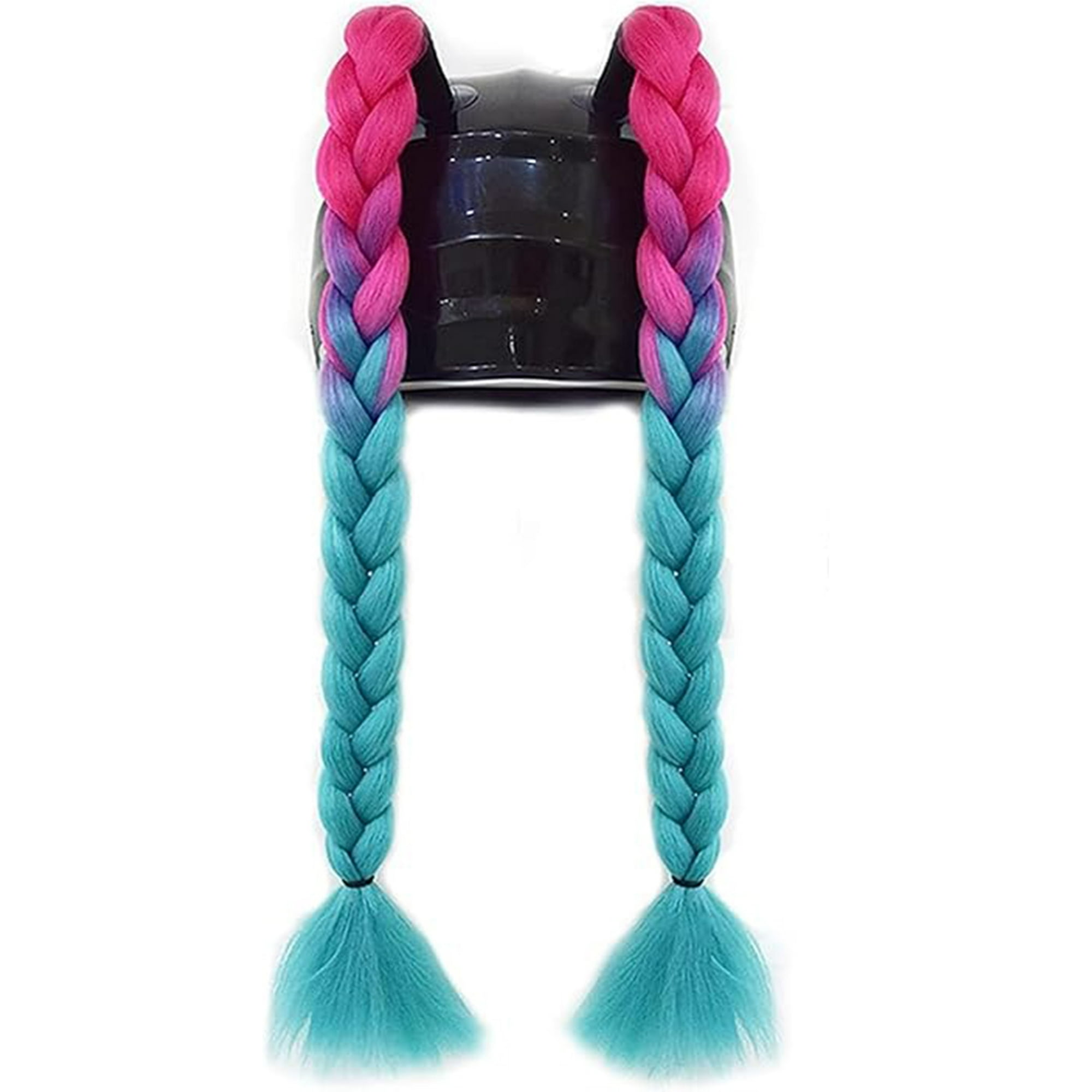 Veat00l - 1 Decoración De Casco, Trenza Larga, Casco De Motocicleta, Casco De Bicicleta, Trenza Que Puede Decorar Cualquier Casco, Trenza Reutilizable De Casco, Sin Casco