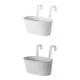 thumbnail image 3 of 2x Macetas Colgantes De Metal Para Jardineras Jardín Planta Porche Blanco Gris, 3 of 4