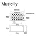 thumbnail image 2 of Puente de trémolo Wilkinson WOV01 de 52,5 mm para Fender Strat, 2 of 7
