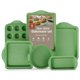 thumbnail image 1 of Juego de bandejas para hornear BAKKEN Kitchen, antiadherentes, mármol verde, 6 piezas, 1 of 9