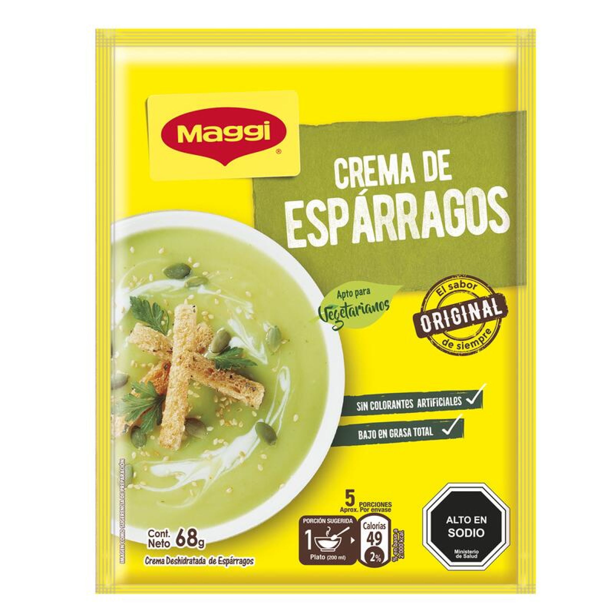 Crema De Espárragos (5 Porciones) Sobre 68 g Maggi