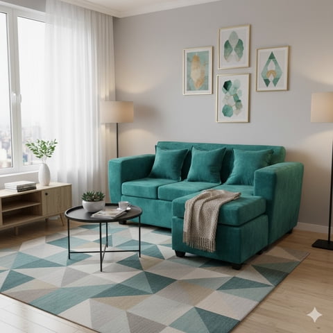 Deco Outlet - Seccional Kansas 3.1 Felpa Calipso