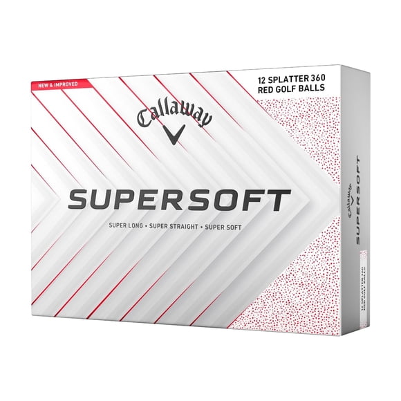 Pelotas de golf Callaway Golf Supersoft 2025 Red Splatter