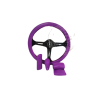 Click Ventas - Set 3 Piezas Funda Cubre Volante Perilla Cambios Gel Silicona Morado