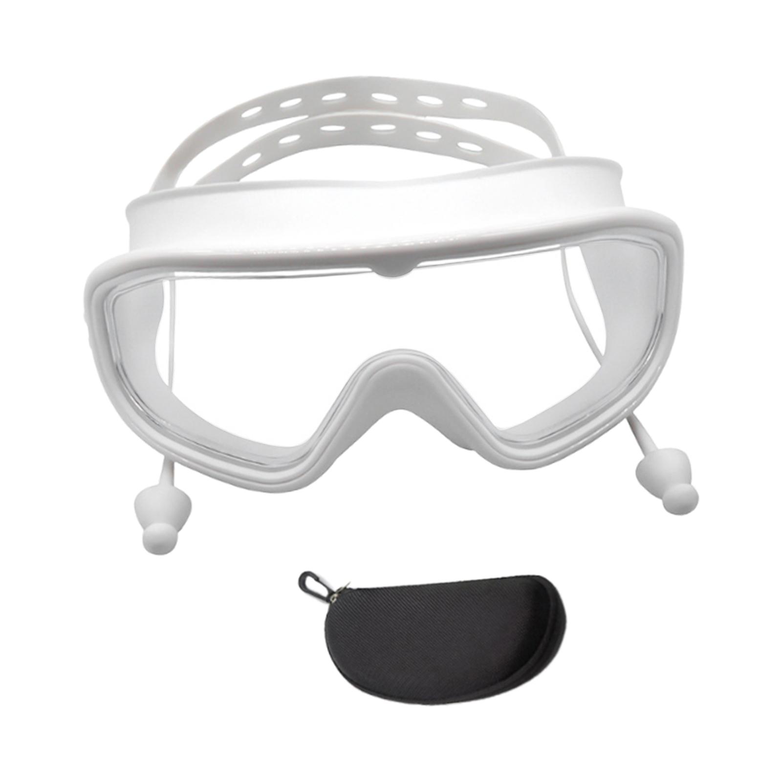 Magideal - Gafas De Natación Para Adultos, Gafas De Natación Transparentes, Ligeras, Profesionales, Con Tapones Para Los Oídos, Impermeables, Para Buceo, Para Blanco