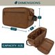 thumbnail image 4 of Neceser PAVILIA Travel Essentials Shaving Dopp Kit marrón, 4 of 7