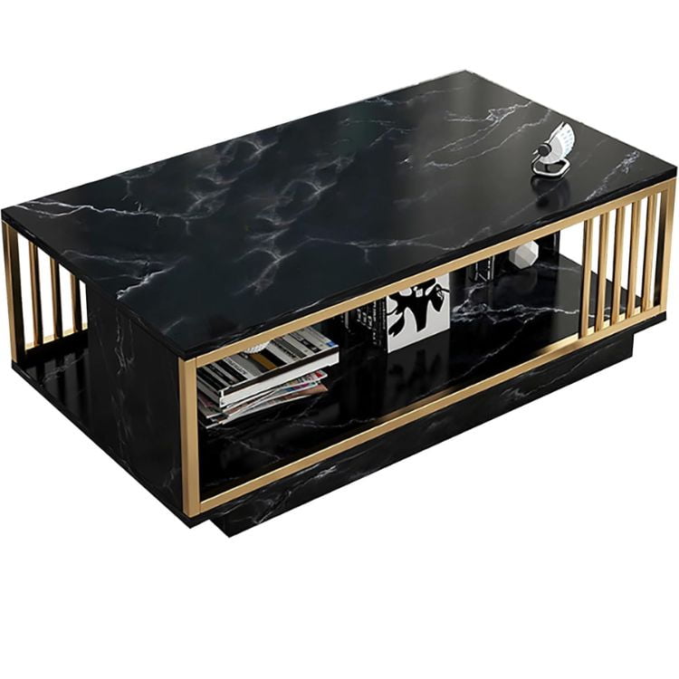 Pitaya - Mesa De Centro Rectangular 120 X 60 X 40 Cm Color Negro