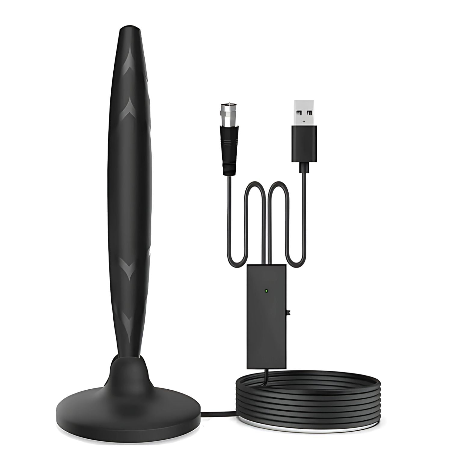 Tecnolab - Antena Digital Tv 25db Larga Con Amplificador Y Cable 3m - Ps